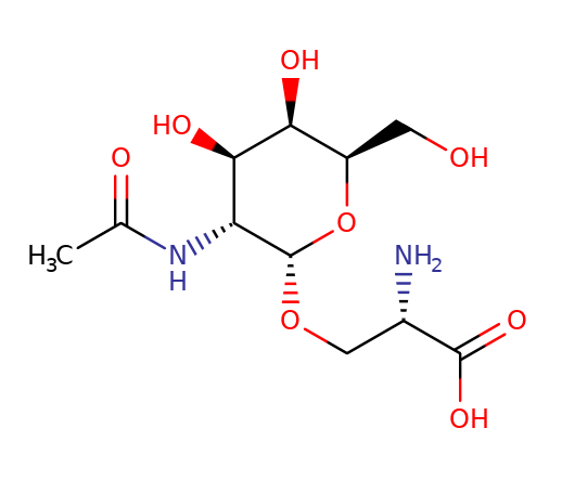 67262-86-6 , TN ANTIGEN, GalNac-α-1-O-serine, O-(2-(乙酰氨基)-2-脫氧-Α-D-半乳糖苷)-L-絲氨酸 